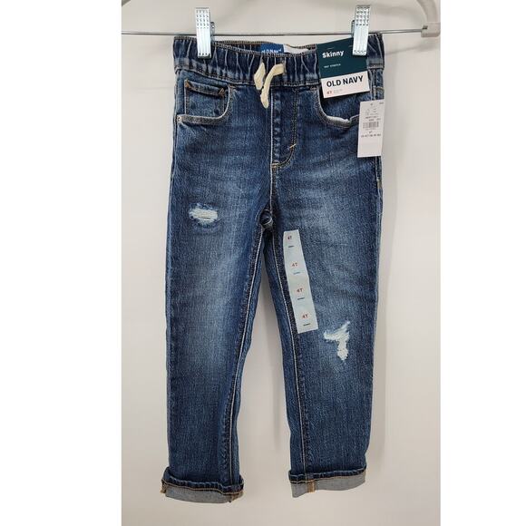 New NWT Girl's Old Navy Skinny Jeans Size 4T Medium Wash - Picture 1 of 4